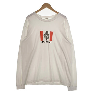 BARNS バーンズ VINTAGE LIKE L/S TEE (BEATNIK) ロングスリーブTシャツ プリント ビートニク ホワイト Size XL 福生店