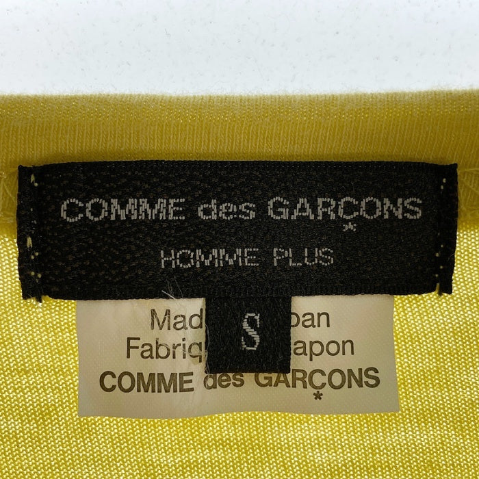 COMME des GARCONS HOMME PLUS コムデギャルソンオムプリュス PA-T019 AD2017 Disco期 異素材切替 Tシャツ イエロー sizeS 瑞穂店