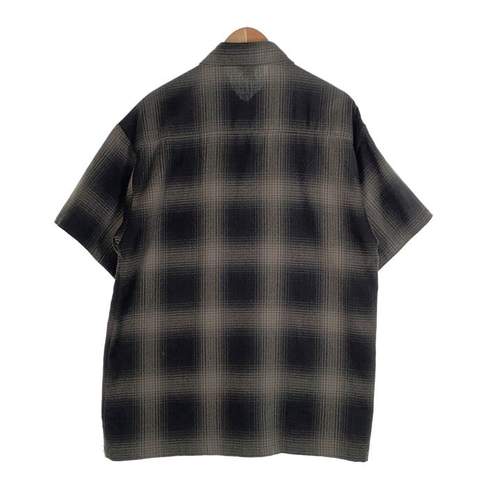 CALTOP キャルトップ オンブレチェック 半袖シャツ ブラック アクリル Size M 福生店