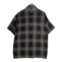 CALTOP キャルトップ オンブレチェック 半袖シャツ ブラック アクリル Size M 福生店