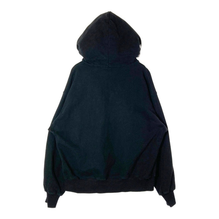 Subciety サブサエティ SUBcrew エンブロイダリー プルオーバーパーカー ブラック sizeL 瑞穂店