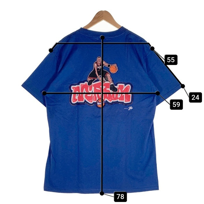 00's NIKE ナイキ Allen Iverson アレン・アイバーソン NBA 半袖 Tシャツ ブルー メキシコ製 Size L 福生店