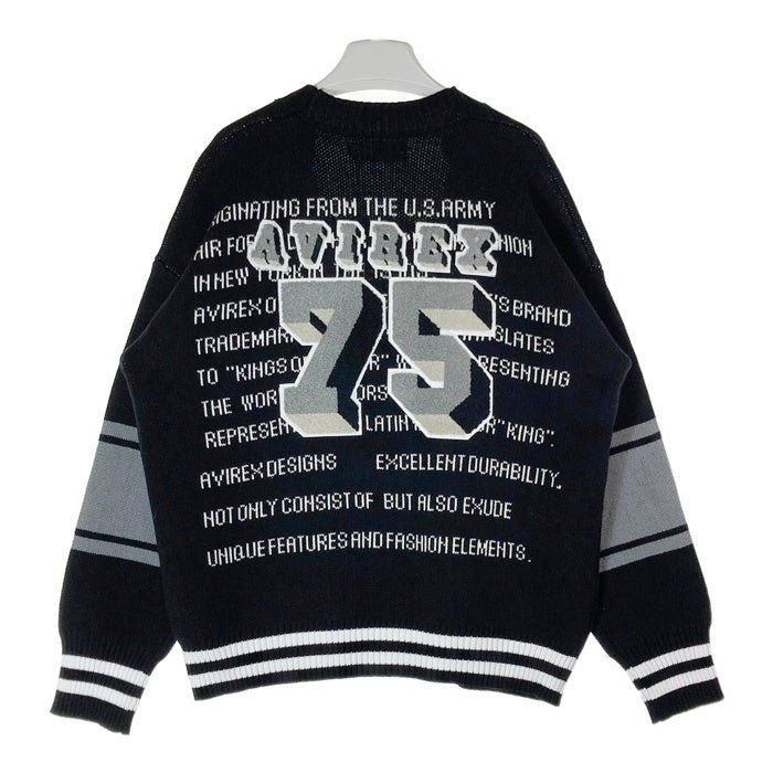 AVIREX アヴィレックス 22A-KNL002-AX VARSITY CARDIGAN バーシティカーディガン ブラック sizeM 瑞穂店