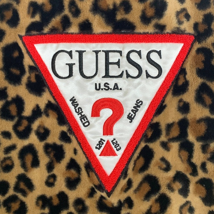 GUESS ゲス 18AW atmos アトモス Fake Fur Jacket レオパード フェイクファー ジャケット M13W8610AT Size L 福生店