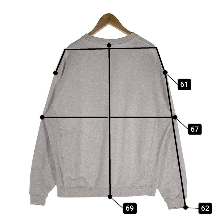 KITH キス クルーネックスウェットトレーナー ワッペン 前V アッシュグレー Size XL 福生店