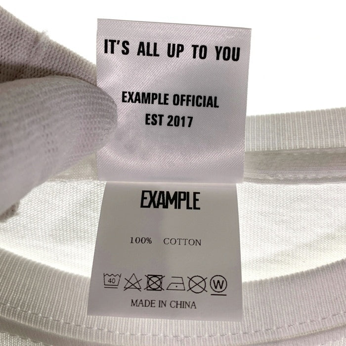 EXAMPLE エグザンプル バックバンダナサークルプリント Tシャツ ホワイト Size XL 福生店