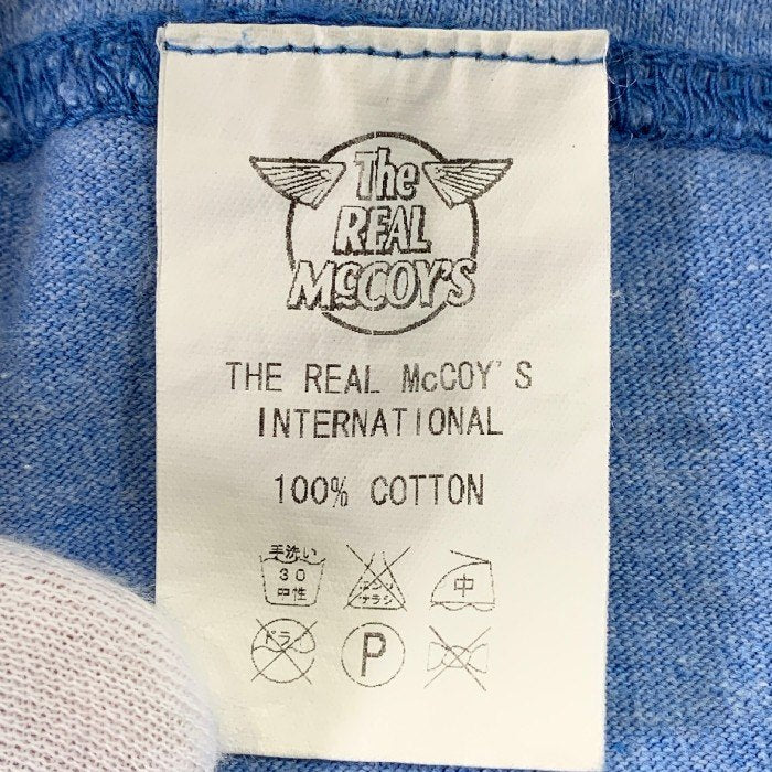 The Real McCOY'S リアルマッコイズ リンガーTシャツ プリント ブルー Size 38 福生店