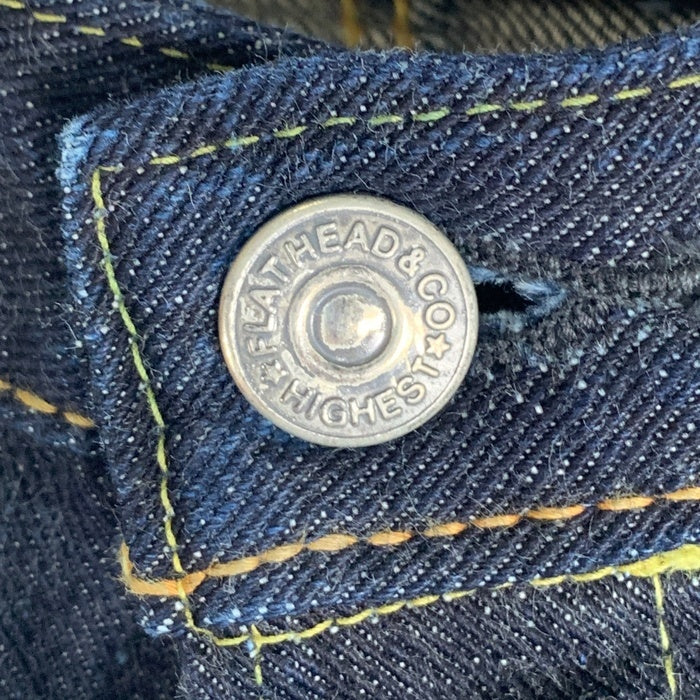 THE FLAT HEAD フラット ヘッド 14.5oz 左綾ジンバブエコットン タイトテーパード ジーンズ インディゴ FN-D109 Size 32 福生店
