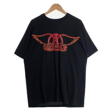 90's Aerosmith エアロスミス GET A GRIP プリントTシャツ ブラック Hanes USA製 Size XL 福生店