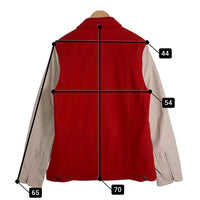 glamb グラム Melvin JKT メルヴィンジャケット トラッカー ウール袖レザー レッド ホワイト GB0419/JKT01 Size 3 福生店