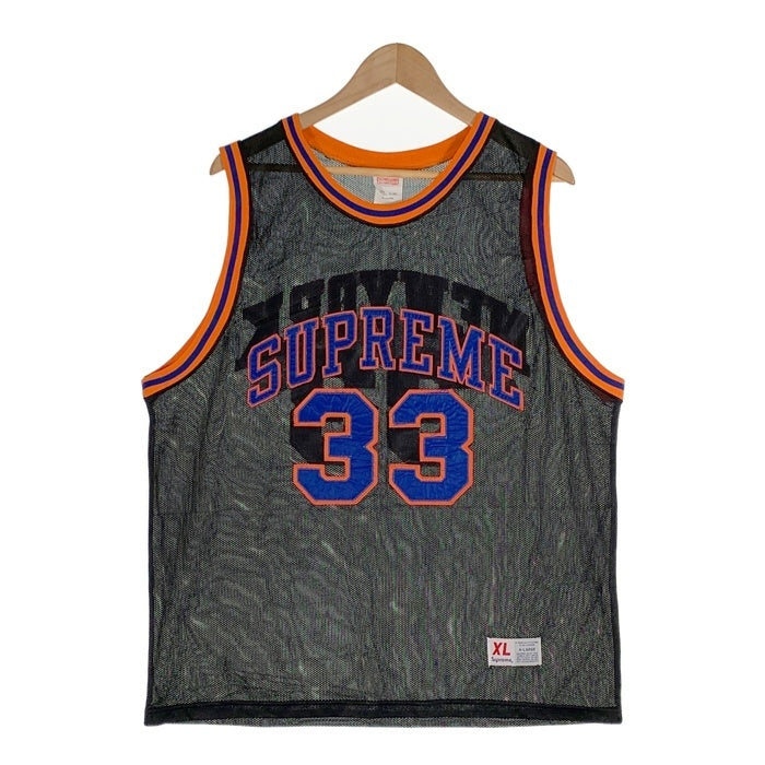 00's SUPREME シュプリーム New York 33 メッシュゲームシャツ ユニフォーム ワッペン ブラック ニックスカラー Size XL 福生店