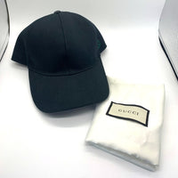 GUCCI グッチ インターロッキングG ロゴ刺繡 ベースボールキャップ ブラック Size M (58cm) 福生店