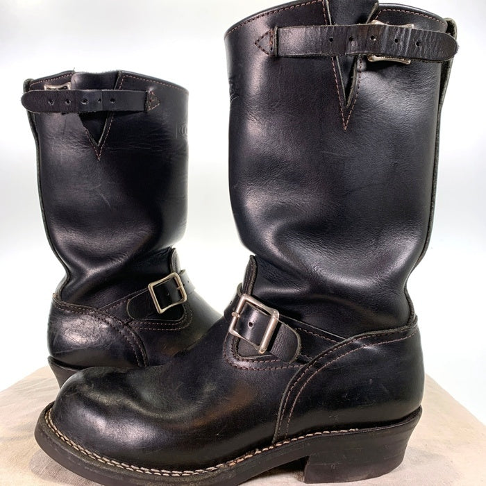 Wesco ウエスコ BOSS ボス レザーエンジニアブーツ ブラック スチールトゥ ビブラム430 11/07 Size 9E (27cm) 福生店
