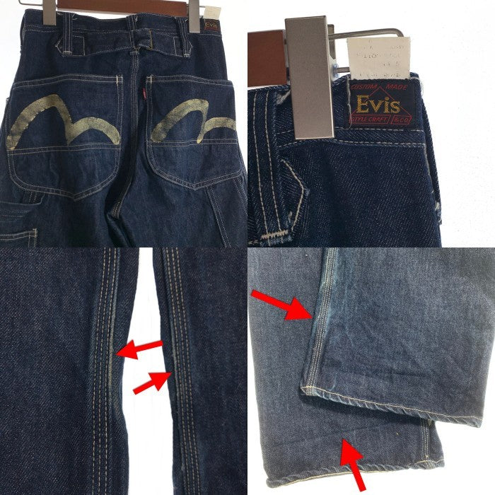 Evis エヴィス デニムペインターパンツ シンチバック インディゴ 白ペンキ 初期 Size w72cm 福生店