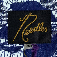 Needles ニードルズ 23SS CABANA SHIRT FLOWER 花柄レース 半袖シャツ ブルー MR252 Size XL 福生店
