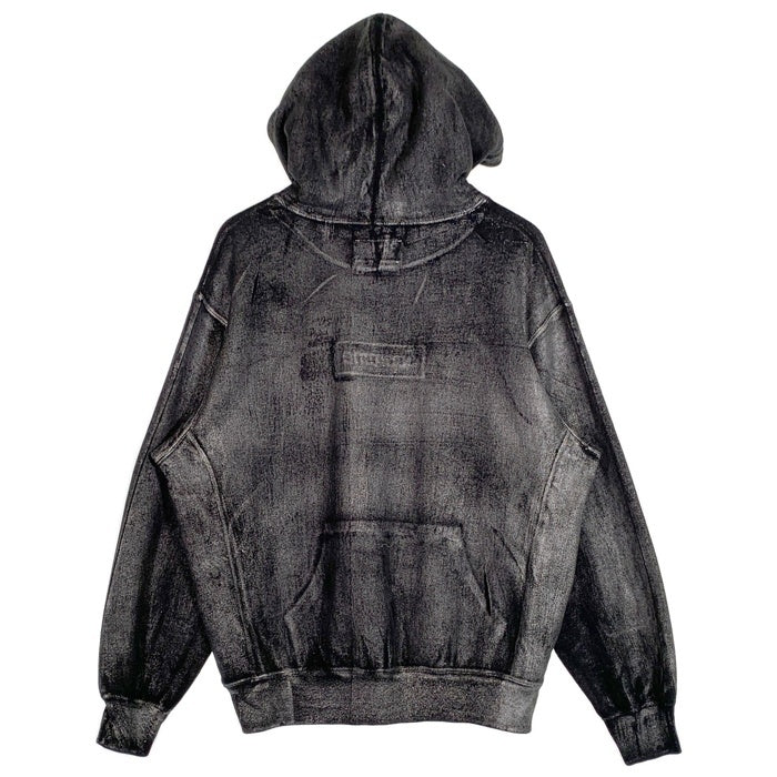 SUPREME シュプリーム 24SS MM6 Maison Margiela メゾンマルジェラ Foil Box Logo Hooded Sweatshirt フォイルボックスロゴ プルオーバー フーディー パーカー ブラック Size M 福生店
