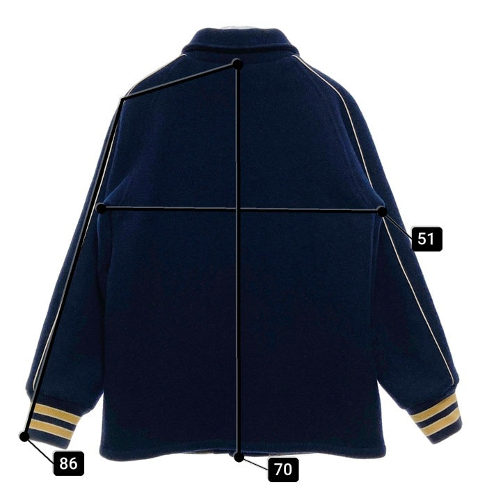 Whitesvill ホワイツビル レターマン ウールメルトンジャケット スタジャン ネイビー WV10735 Size 38 瑞穂店