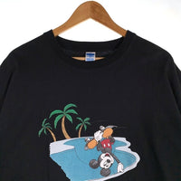 CHALLENGER チャレンジャー 25SS S/S MICKEY MOUSE HAND PLANT Tee ミッキーマウス プリントTシャツ ブラック Size XL 福生店