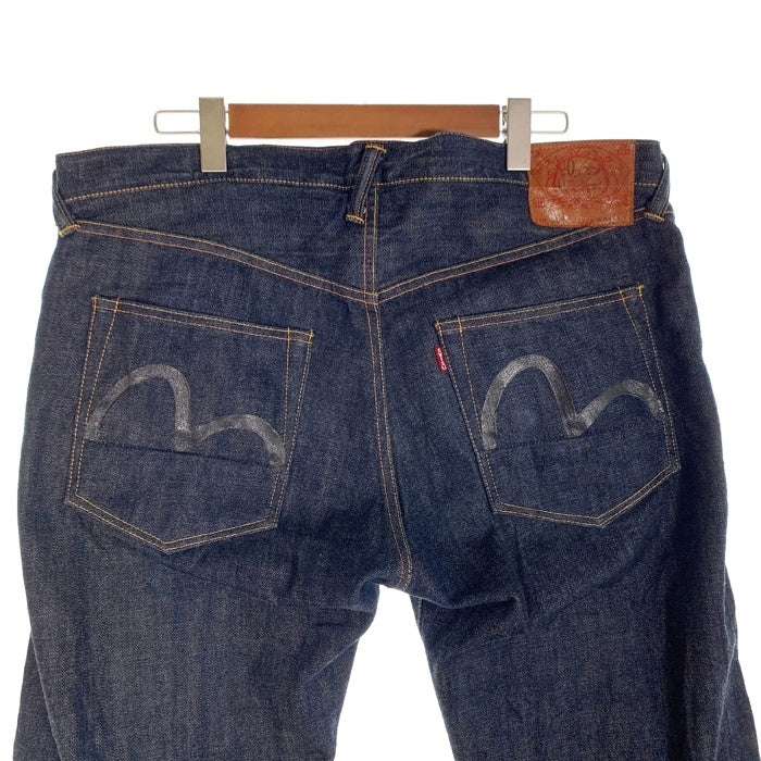 EVISU エヴィス No.2 Lot2000 テーパードデニムパンツ インディゴ 黒ペンキ Size 38×32 福生店