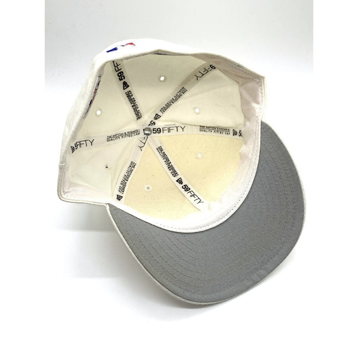 90's New Era ニューエラ MLB ニューヨーク・ヤンキース 59FIFTY ベースボールキャップ ホワイト ウール USA製 Size 7 3/8 (58.7cm) 福生店