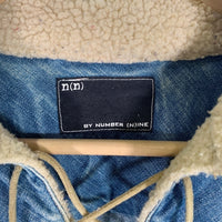 n(n) BY NUMBERNINE エヌエヌバイナンバーナイン プルオーバーデニムシャツ 襟ボア USED/ペンキ加工 Size 3 福生店