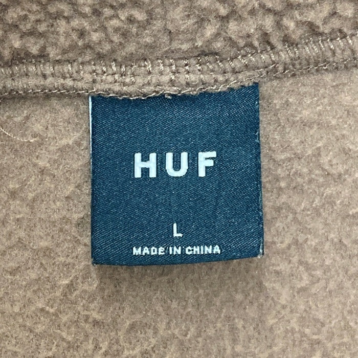 HUF ハフ ロゴ刺繍 ボアパーカー ブラウン sizeL 瑞穂店