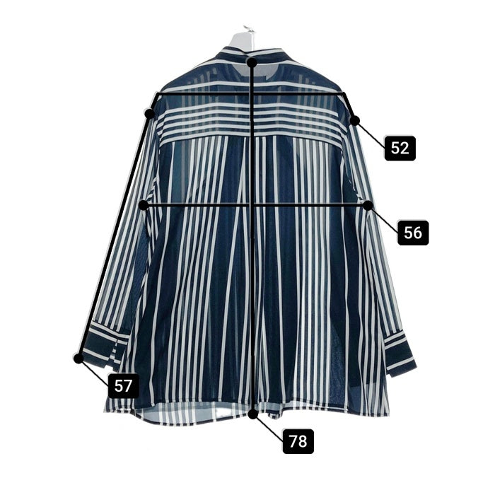 AMERI アメリ 02110441320 STRIPE SCARF BLOUSE ブラウス ネイビー sizeF 瑞穂店