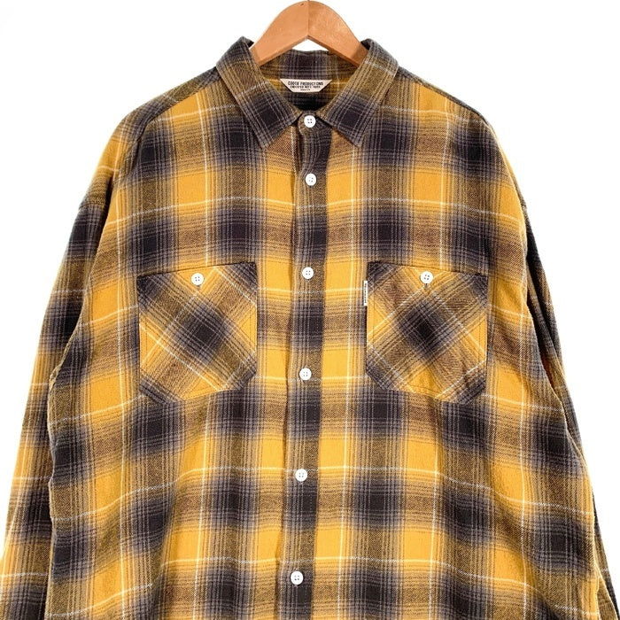 COOTIE クーティ オンブレチェック フランネルシャツ マスタード Size M 福生店