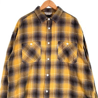 COOTIE クーティ オンブレチェック フランネルシャツ マスタード Size M 福生店
