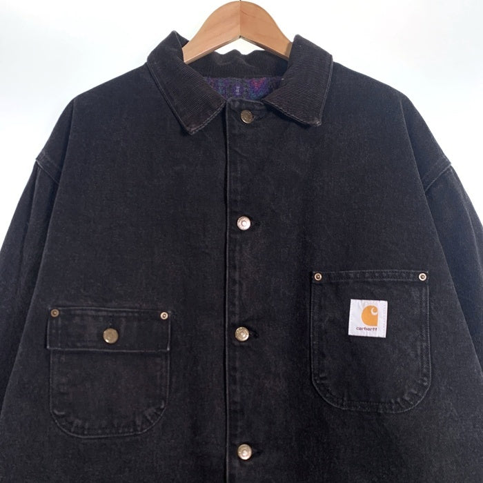Carhartt カーハート ダック チョアコート カバーオール ブランケットライナー ブラック Size XL相当 福生店
