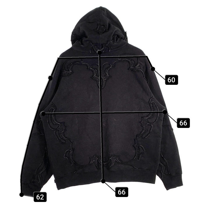 SUPREME シュプリーム 23SS Western Cut Out Hooded Sweatshirt ウエスタンカットアウト プルオーバースウェットパーカー ブラック Size L 福生店