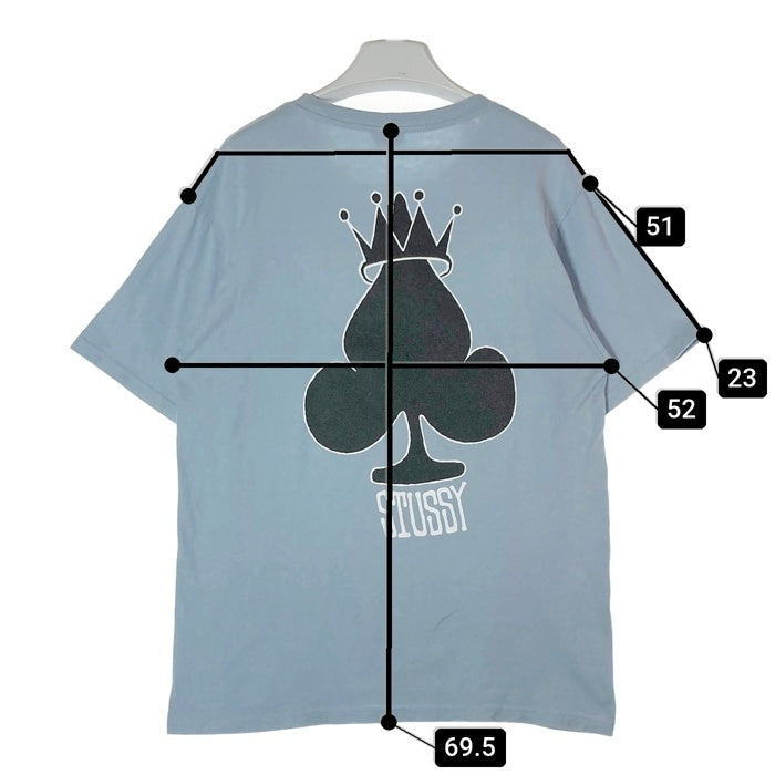 STUSSY ステューシー Crown Spade Tシャツ ライトブルー sizeM 瑞穂店