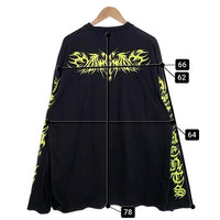 VETEMENTS ヴェトモン 21AW オーバーサイズ ゴシックプリント ロングスリーブTシャツ ヘビーウェイト ブラック UA52TR590X Size M 福生店
