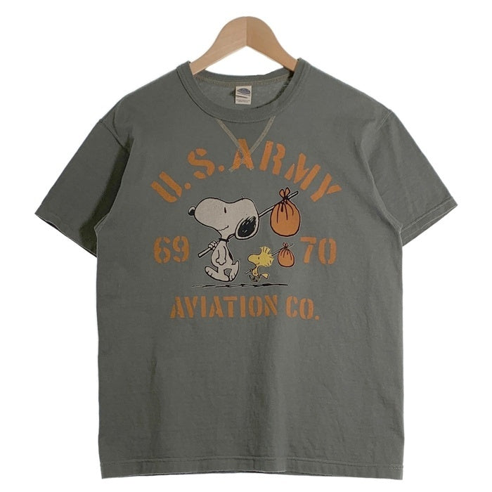 TOYS McCOY トイズマッコイ SNOOPY TEE U.S. ARMY AVIATION CO.  スヌーピー プリントTシャツ グリーン TMC2520 Size L 福生店