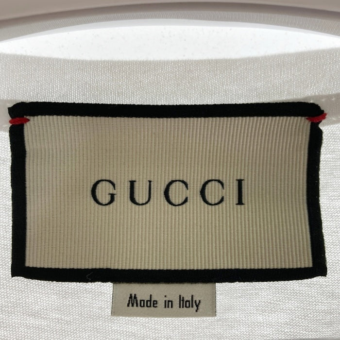 GUCCI グッチ 441685-X3A80 ロゴプリント Tシャツ ホワイト sizeL 瑞穂店