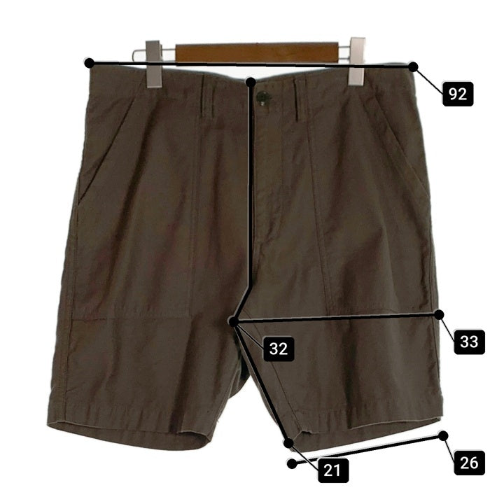 DESCENDANT ディセンダント ミリタリーベイカーショーツ ショートパンツ ダークオリーブ Size 3 福生店