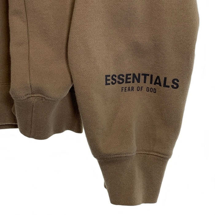 FOG ESSENTIALS エッセンシャルズ フロントラバーロゴプリント プルオーバースウェットパーカー ベージュ Size M 福生店