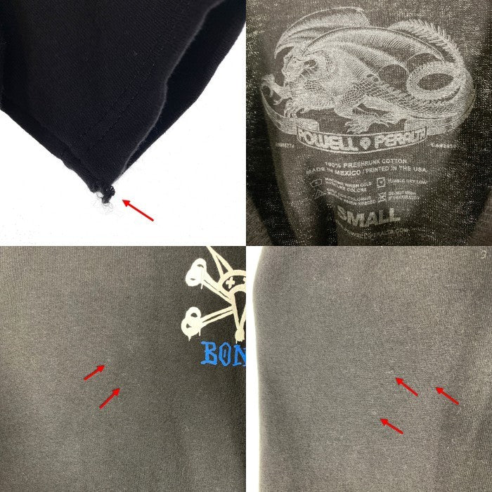 POWELL PERALTA パウエル ペラルタ RAT BONES ラットボーンズ 半袖 Tシャツ ブラック Size S 福生店