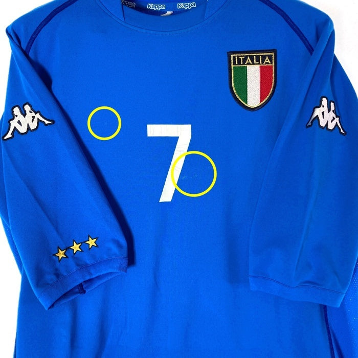 KAPPA カッパ KFGS-0030 イタリア代表 2002 ホーム ユニフォーム ＃7 デルピエロ ブルー sizeO 瑞穂店