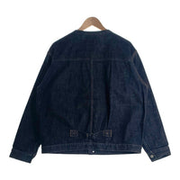 CALEE キャリー 1st TYPE NO COLLAR DENIM JACKET ノーカラー デニムジャケット インディゴ Size L 福生店