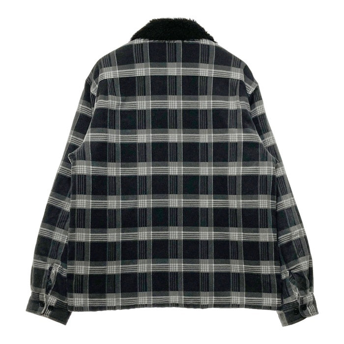 SUPREME シュプリーム 21AW  Faux Fur Collar Flannel Shirt  ファーカラー チェック フランネルシャツ ブラック Size M 瑞穂店