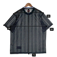 SUPREME シュプリーム 22SS Perforated Stripe Warm Up Top パーフォレーテッド ストライプ ウォームアップ トップ 半袖 ゲームシャツ ブラック Size M 福生店