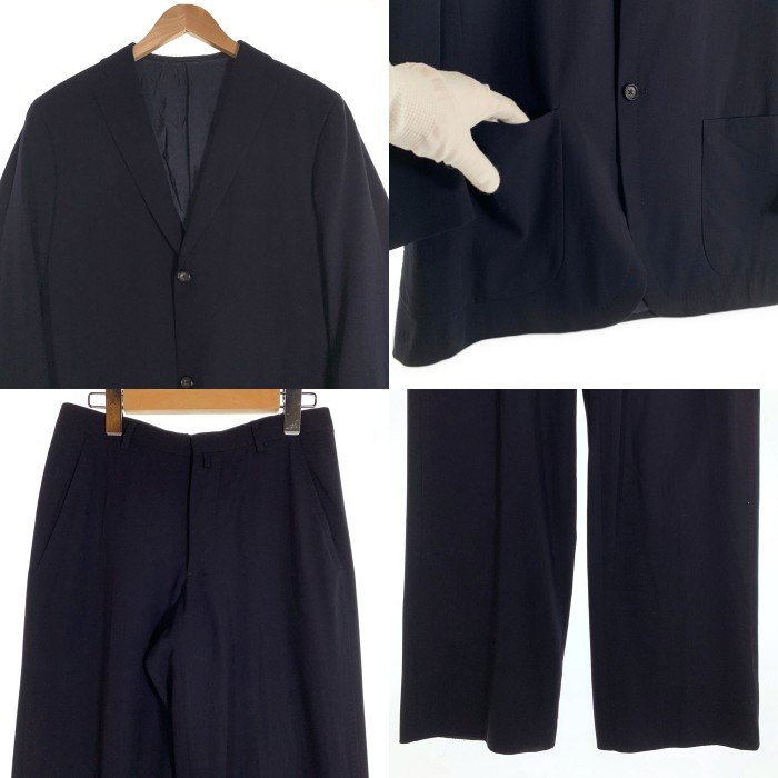 JIL SANDER ジルサンダー スーツ 段返り 3B ウール テーラードジャケット スラックス 上下セット ネイビー 250201/310111 Size 44 福生店