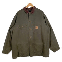 90's Carhartt カーハート Chore Coat チョアコート ダック地 ブランケットライナー モスグリーン USA製 C02MOS Size XL 福生店