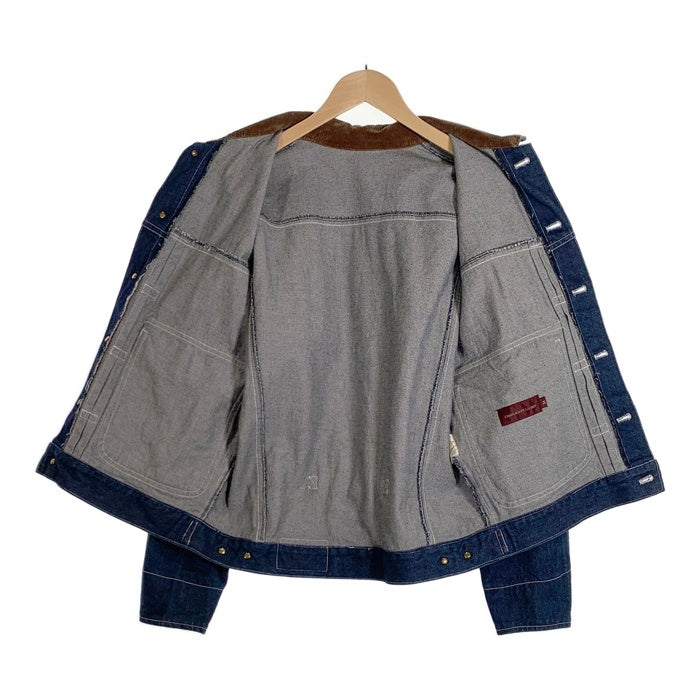 CHAPS RALPH LAUREN チャｯプス ラルフローレン デニムジャケット インディゴ 襟コーデュロイ バックルバック Size M 福生店