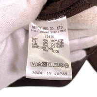 Needles ニードルズ KEBOZ別注 Track Crew Neck Shirt トラッククルーネックシャツ パピヨン刺繡 ブラウン ネイビー LQ476 Size M 福生店