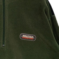 90's NAUTICA COMPETITION ノーティカ ハーフジップ プルオーバーフリースジャケット グリーン ブラック バイカラー Size M 福生店