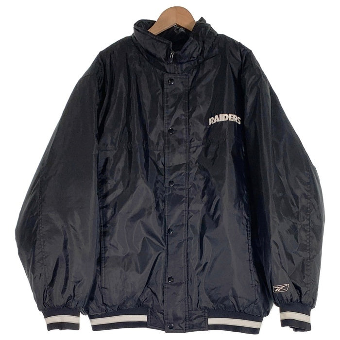REEBOK リーボック RAIDERS レイダース ジップアップナイロンジャケット ブラック 5125A 04 Size L 福生店