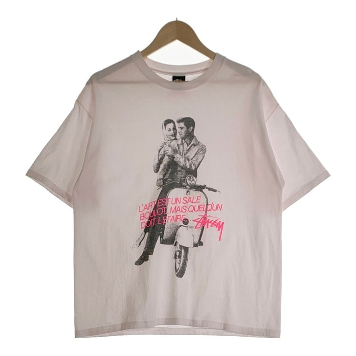 STUSSY ステューシー ローマの休日 半袖 Tシャツ ホワイト Size L 福生店