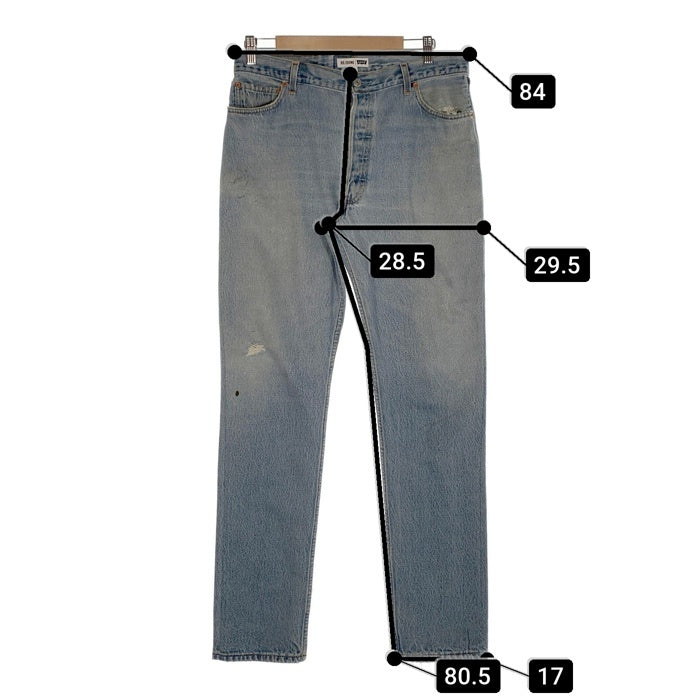 RE/DONE Levi's リダン リーバイス SLIM STRAIGHT スリムストレートデニムパンツ ボタンフライ ライトブルー Size 32 福生店